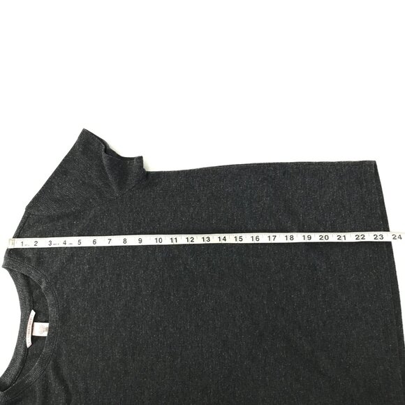 Victoria's Secret Waffle Knit Crew Neck Tee Women's Small Gray Thermal Stretch - Picture 9 of 12